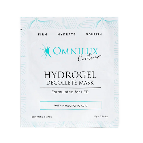 Omnilux Hydrogel Decollete Mask, 12 pieces Omnilux Hydrogel Decollete Mask on white background