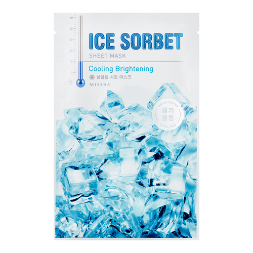 MISSHA Ice Sorbet Sheet Mask - Cooling Brightening on white background
