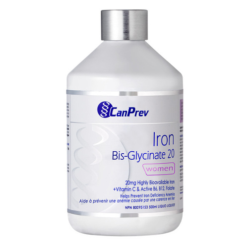 CanPrev Iron Bis-Glycinate 20 - Liquid, 500ml/16.91 fl oz