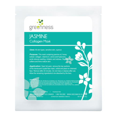 Greeness Cosmetics Jasmine Collagen Mask, 90g/3.2 oz