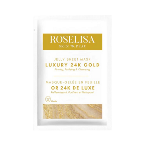 Roselisa Jelly Sheet Mask - Luxury 24k Gold on white background