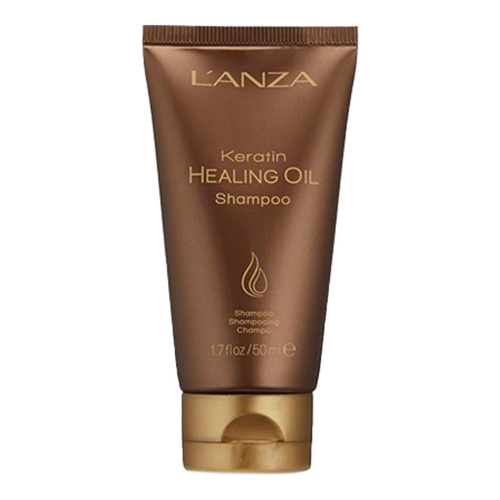 Lanza Keratin Healing Oil Lustrous Shampoo on white background