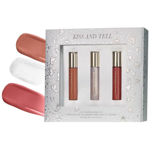 jane iredale Kiss and Tell Lip Stain-Gloss Kit on white background
