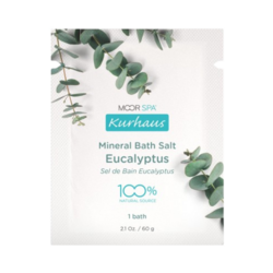Kurhaus Eucalyptus Bath Salts on white background