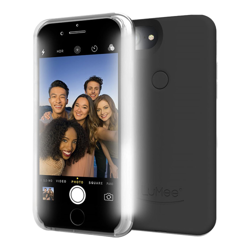 LuMee TWO Illuminating Case for iPhone 7 Plus/6s Plus/6 Plus - Black, 1 piece LuMee TWO Illuminating Case for iPhone 7 Plus/6s Plus/6 Plus - Black on white background