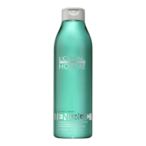 L'oreal Professional Paris Homme Energic High Foam Energising Shampoo, 250ml/8.5 fl oz Loreal Professional Paris Homme Energic High Foam Energising Shampoo on white background