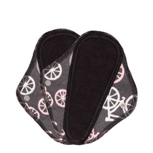 Lunapads Thong Pantyliners - LunaCycle, 2 pieces Lunapads Thong Pantyliners - Black on white background