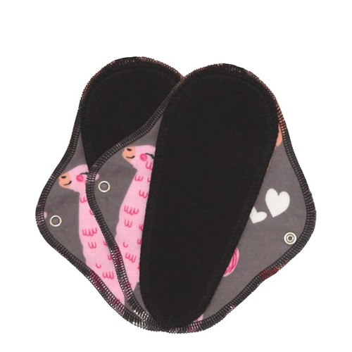 Lunapads Organic Thong Pantyliners - Cocoa Kaleidoscope, 2 pieces Lunapads Organic Thong Pantyliners - Cocoa Kaleidoscope on white background