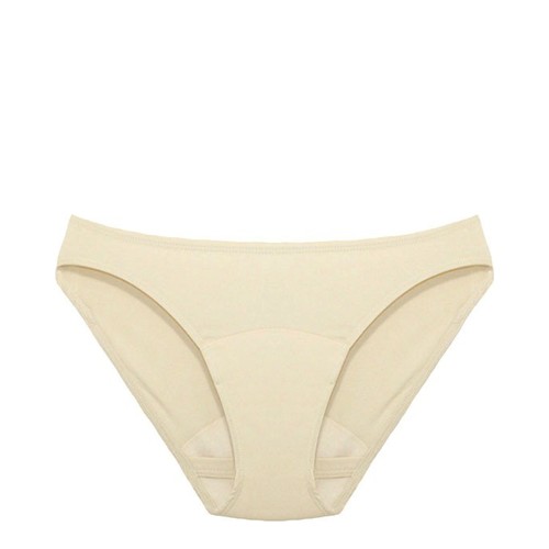 Lunapads Organic Bikini Lunapanties | Cream - XS Size, 1 piece Lunapads Organic Bikini Lunapanties | Cream - L Size on white background