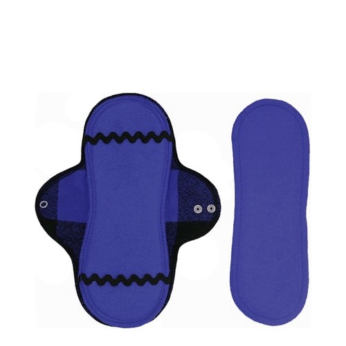 Lunapads Mini Pad and Insert - Foxtrot, 2 pieces Lunapads Mini Pad and Insert - Buffalo Blues on white background