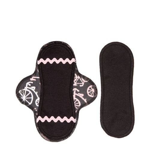 Lunapads Mini Pad and Insert - Foxtrot, 2 pieces Lunapads Mini Pad and Insert - Buffalo Blues on white background