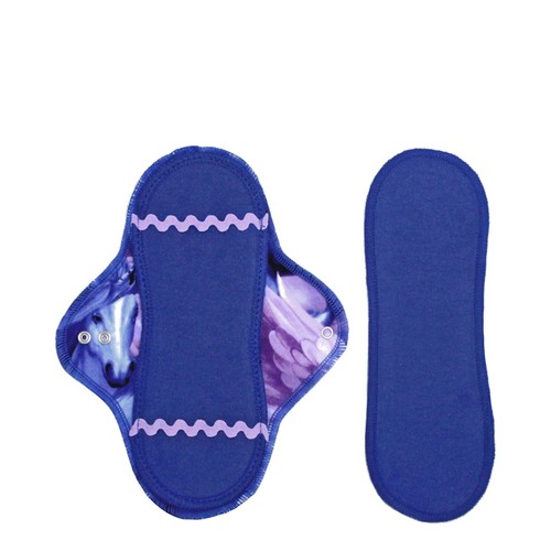 Lunapads Mini Pad and Insert - Foxtrot, 2 pieces Lunapads Mini Pad and Insert - Buffalo Blues on white background