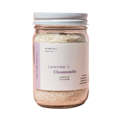 Midnight Paloma Lavender + Chamomile Calming Bath Soak on white background