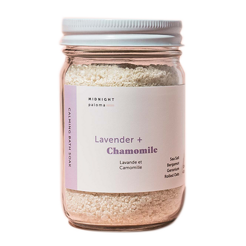 Midnight Paloma Lavender + Chamomile Calming Bath Soak on white background