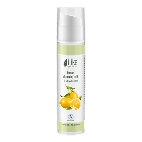 ilike Organics Lemon Cleansing Milk, 200ml/6.8 fl oz ilike Organics Lemon Cleansing Milk on white background