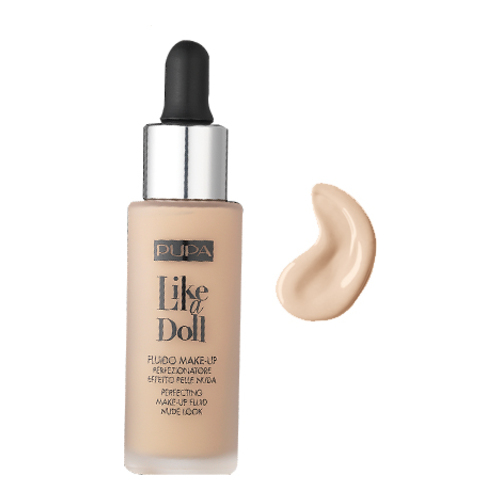 Pupa Like a Doll Foundation - 040 Medium Beige, 30ml/1 fl oz Pupa Like a Doll Foundation - 010 Porcelain on white background