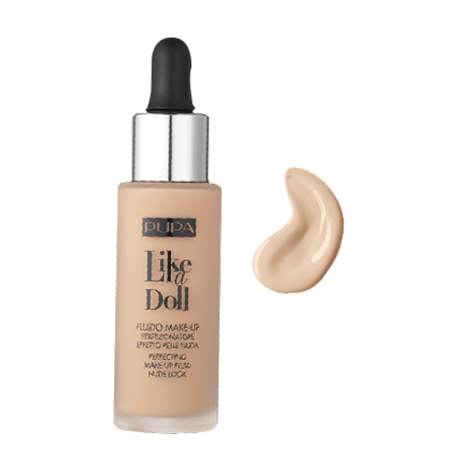 Pupa Like a Doll Foundation - 040 Medium Beige, 30ml/1 fl oz Pupa Like a Doll Foundation - 010 Porcelain on white background