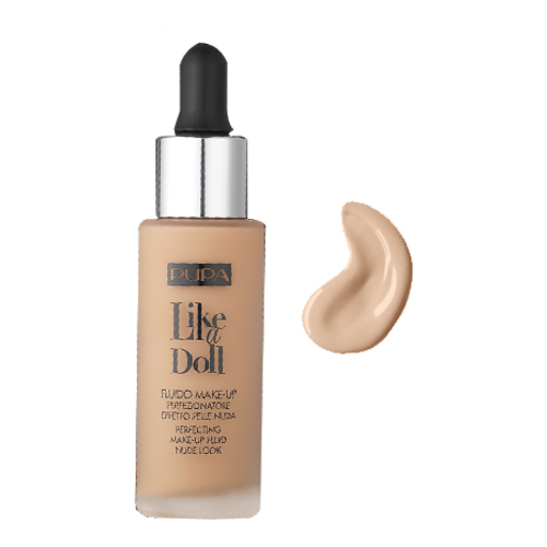 Pupa Like a Doll Foundation - 040 Medium Beige, 30ml/1 fl oz Pupa Like a Doll Foundation - 010 Porcelain on white background