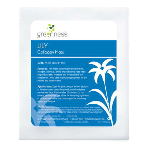 Greeness Cosmetics Lily Collagen Mask, 90g/3.2 oz