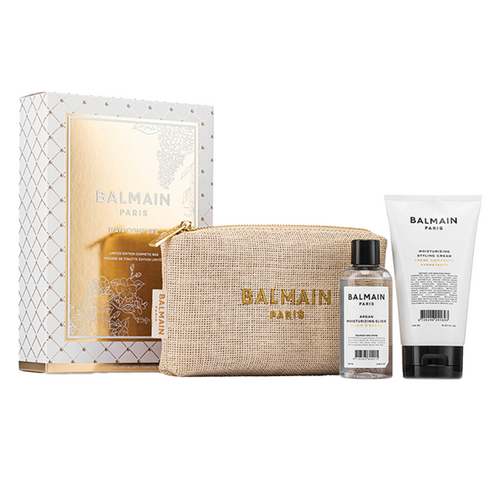 BALMAIN Paris Hair Couture Limited Edition Cosmetic Bag, 1 set BALMAIN Paris Hair Couture Limited Edition Cosmetic Bag on white background