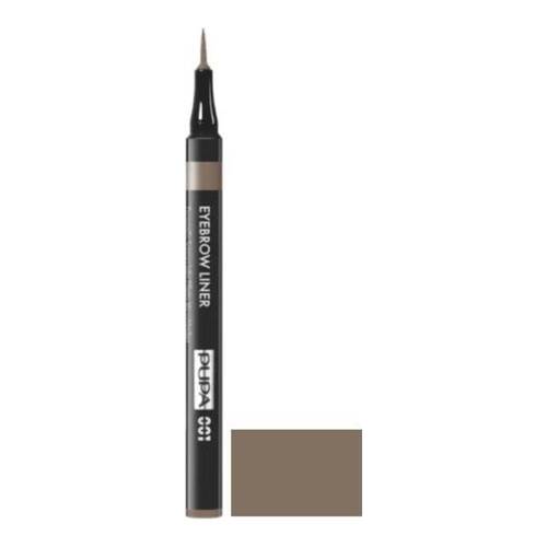 Pupa Liner Sourcils Effet Microblading - 003 Dark Brown, 1.1ml/0.04 fl oz Pupa Liner Sourcils Effet Microblading - 001 Ash Brown on white background