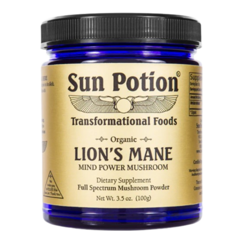 Sun Potion Lion's Mane (Organic), 100g/3.53 oz Sun Potion Lions Mane (Organic) on white background