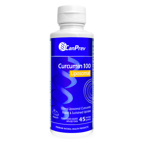 CanPrev Liposomal Curcumin 100 - Peach, 225ml/7.61 fl oz
