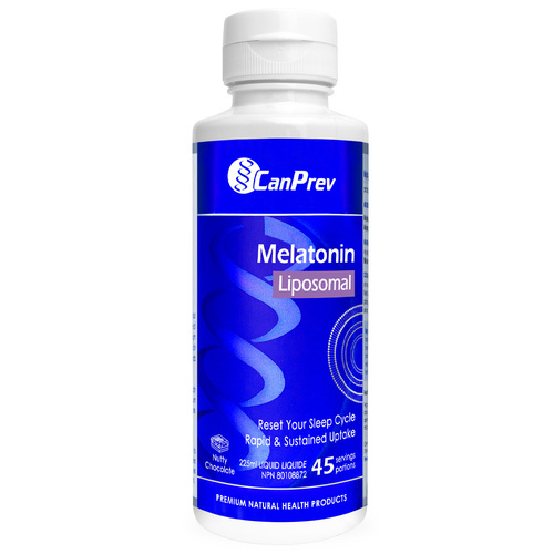 CanPrev Liposomal Melatonin - Nutty Chocolate, 225ml/7.61 fl oz CanPrev Liposomal Melatonin - Nutty Chocolate on white background