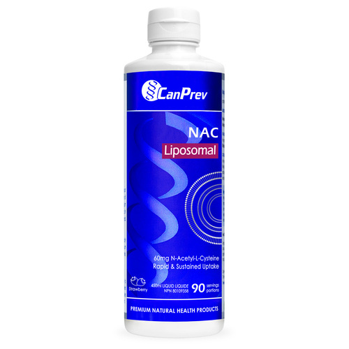 CanPrev Liposomal NAC - Strawberry, 450ml/15.22 fl oz CanPrev Liposomal NAC - Strawberry on white background
