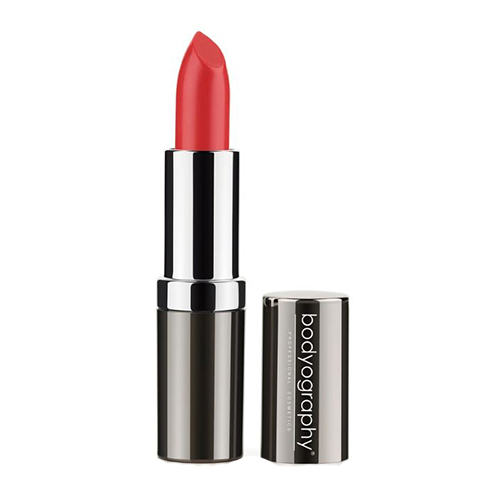 Bodyography Lipstick - Red China (True Red Cream), 3.7g/0.13 oz Bodyography Lipstick - Anna (Deep Red Satin Matte) on white background
