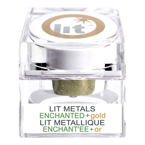 Lit Cosmetics Lit Metals - Luminous + Silver, 4g/0.1 oz Lit Cosmetics Lit Metals - Addicted Gold on white background