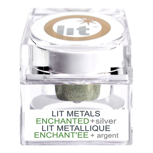 Lit Cosmetics Lit Metals - Luminous + Silver, 4g/0.1 oz Lit Cosmetics Lit Metals - Addicted Gold on white background