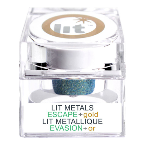 Lit Cosmetics Lit Metals - Luminous + Silver, 4g/0.1 oz Lit Cosmetics Lit Metals - Addicted Gold on white background