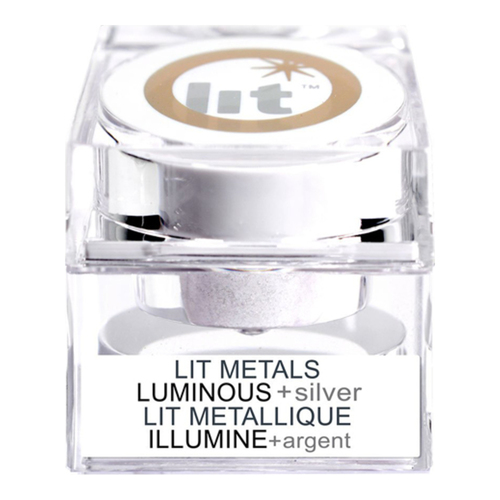 Lit Cosmetics Lit Metals - Luminous + Silver, 4g/0.1 oz Lit Cosmetics Lit Metals - Addicted Gold on white background