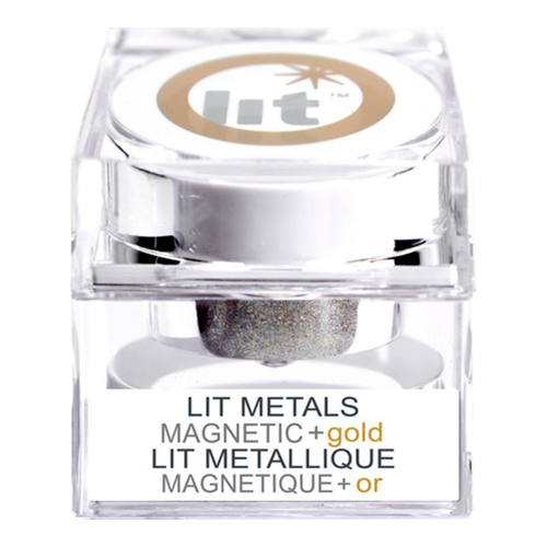 Lit Cosmetics Lit Metals - Luminous + Silver, 4g/0.1 oz Lit Cosmetics Lit Metals - Addicted Gold on white background