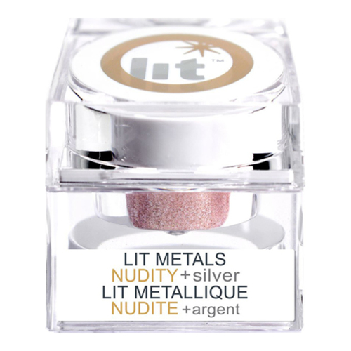 Lit Cosmetics Lit Metals - Luminous + Silver, 4g/0.1 oz Lit Cosmetics Lit Metals - Addicted Gold on white background