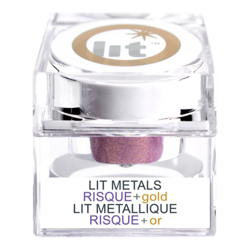 Lit Cosmetics Lit Metals - Luminous + Silver, 4g/0.1 oz Lit Cosmetics Lit Metals - Addicted Gold on white background