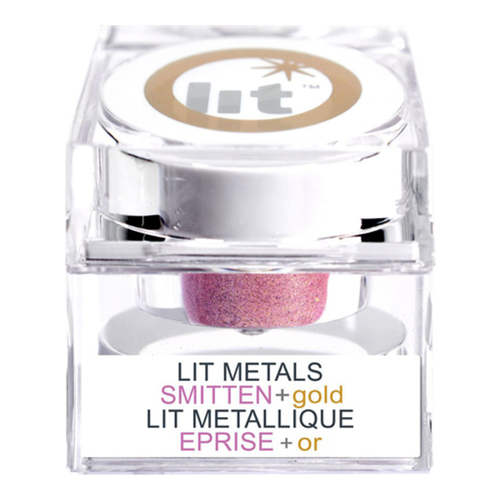 Lit Cosmetics Lit Metals - Luminous + Silver, 4g/0.1 oz Lit Cosmetics Lit Metals - Addicted Gold on white background