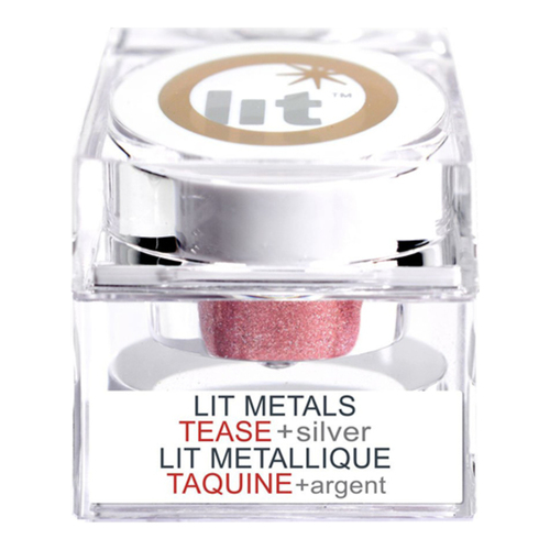 Lit Cosmetics Lit Metals - Luminous + Silver, 4g/0.1 oz Lit Cosmetics Lit Metals - Addicted Gold on white background