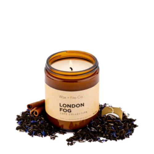 Wax + Fire Co. London Fog Soy Candle, 227g/8 oz Wax + Fire Co. London Fog Soy Candle on white background
