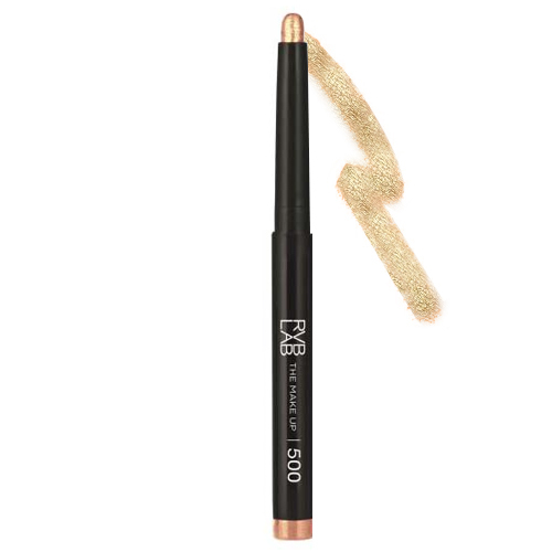 RVB Lab Long Wearing Golden Taupe Eyeshadow, 1 pieces RVB Lab Long Wearing Golden Pink Eyeshadow on white background