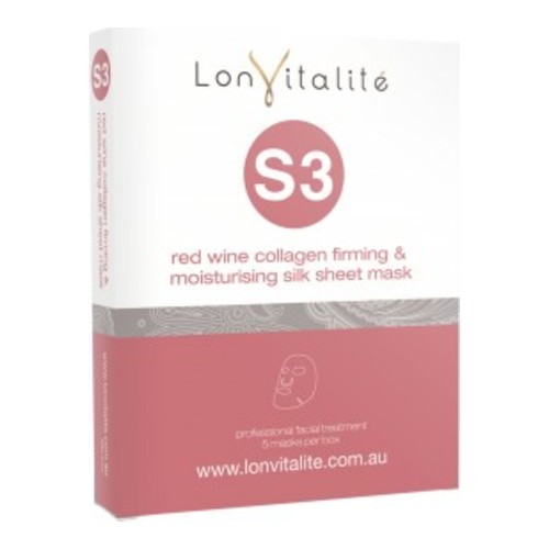 Lonvitalite S3 Red Wine Firming and Moisture Face Mask, 5 pieces