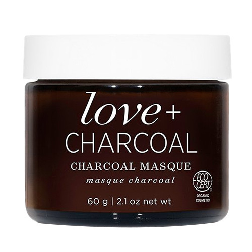 One Love Organics Love + Charcoal Masque, 60g/2.1 oz One Love Organics Love + Charcoal Masque on white background