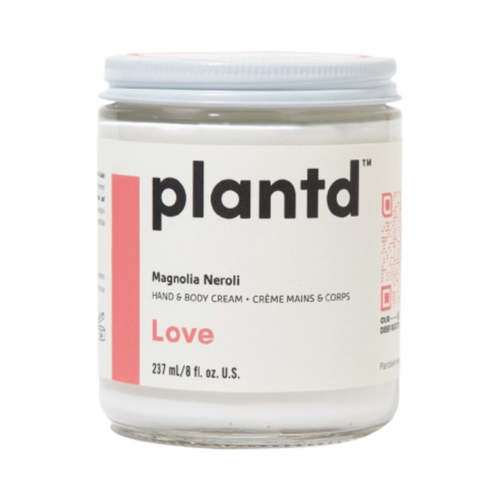 Plantd Skincare Love Magnolia Neroli Hand and Body Cream, 237ml/8.01 fl oz Plantd Skincare Love Magnolia Neroli Hand and Body Cream on white background