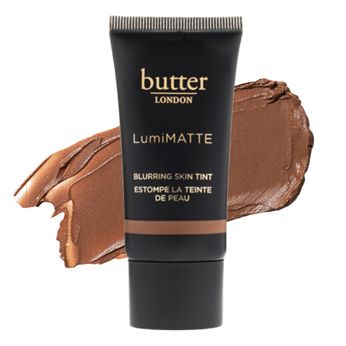 butter LONDON LumiMatte Blurring Skin Tint - Deep, 30ml/1 fl oz butter LONDON LumiMatte Blurring Skin Tint - Deep on white background