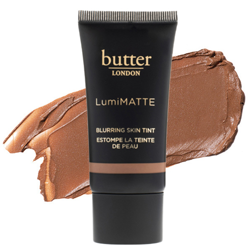 butter LONDON LumiMatte Blurring Skin Tint - Deep, 30ml/1 fl oz butter LONDON LumiMatte Blurring Skin Tint - Deep on white background