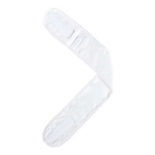 AQUIS Lisse Luxe Headband - White on white background