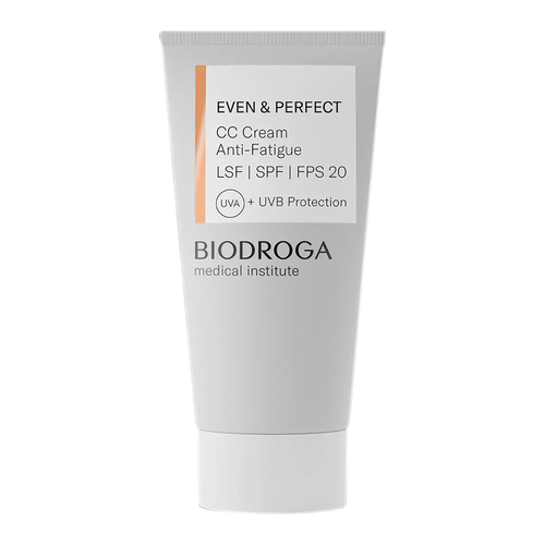 Biodroga MD Even and Perfect  CC Cream Anti-Fatigue SPF 20 on white background