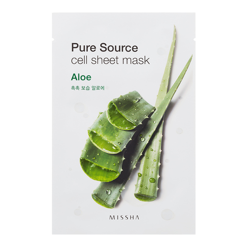 MISSHA Pure Source Cell Sheet Mask - Tea Tree, 1 sheet MISSHA Pure Source Cell Sheet Mask - Acai Berry on white background