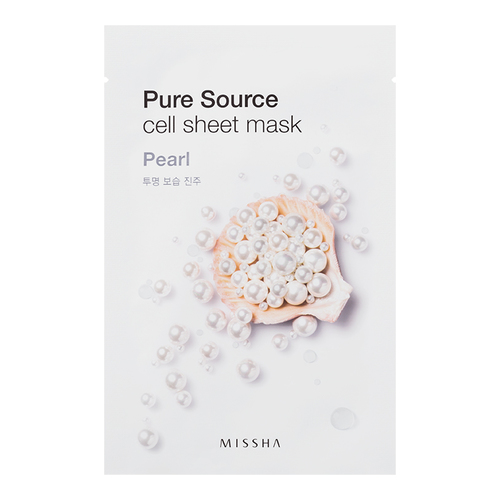 MISSHA Pure Source Cell Sheet Mask - Tea Tree, 1 sheet MISSHA Pure Source Cell Sheet Mask - Acai Berry on white background